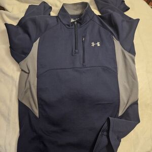 Under Armour Navy and Light Gray Quarter-Zip